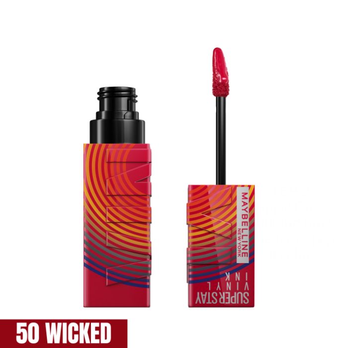 Rouge à Lèvres Liquide - Effet Vinyl Brillant -EDITION LIMITEE MUSIC - SuperStay Vinyl Ink - Teinte : 50 WICKED
