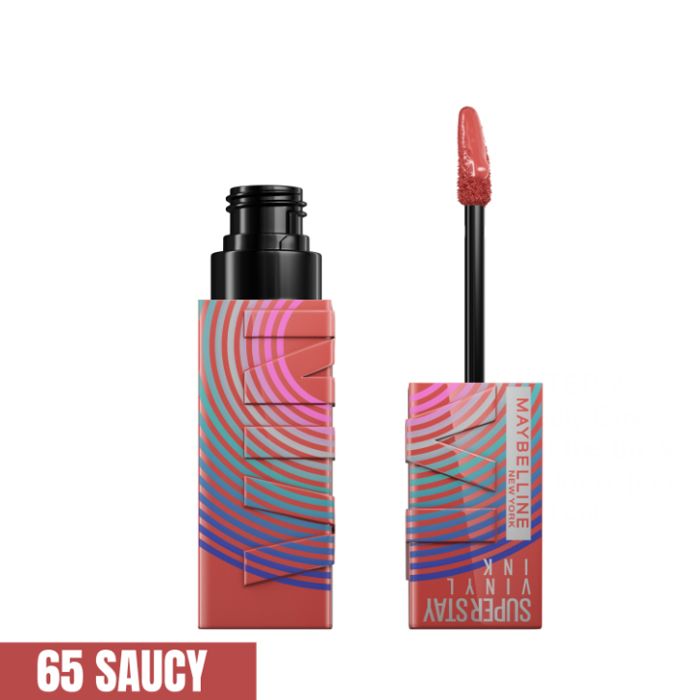 Rouge à Lèvres Liquide - Effet Vinyl Brillant -EDITION LIMITEE MUSIC - SuperStay Vinyl Ink - Teinte :  65 SAUCY