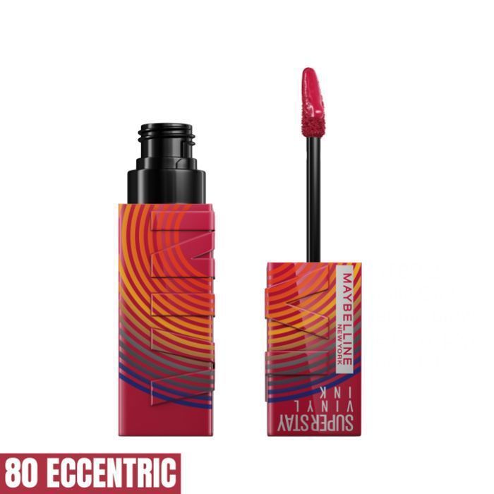 Rouge à Lèvres Liquide - Effet Vinyl Brillant -EDITION LIMITEE MUSIC - SuperStay Vinyl Ink - Teinte : 80 ECCENTRIC