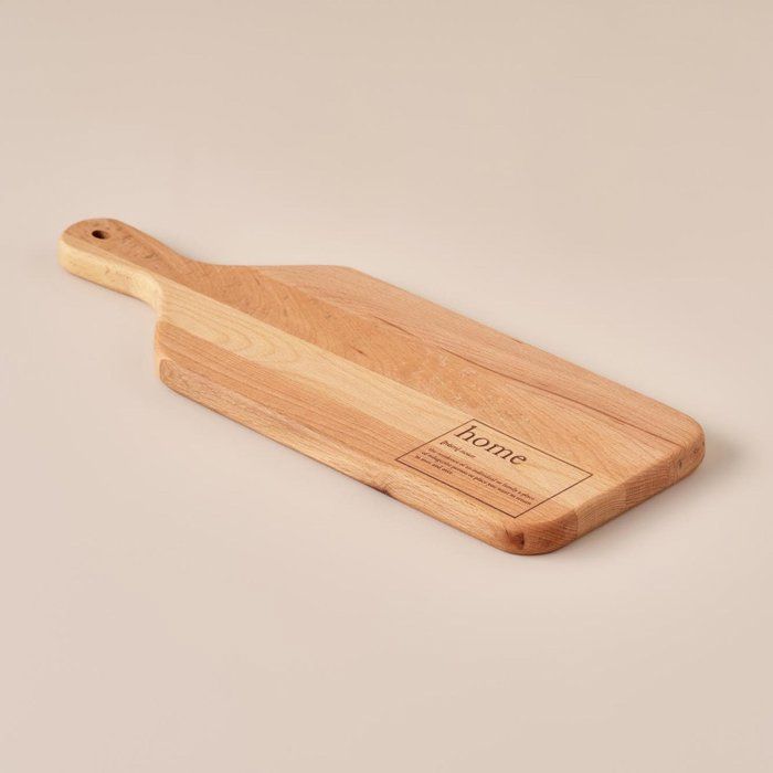 Grande planche à découper en bois naturel (46,5x16 cm)