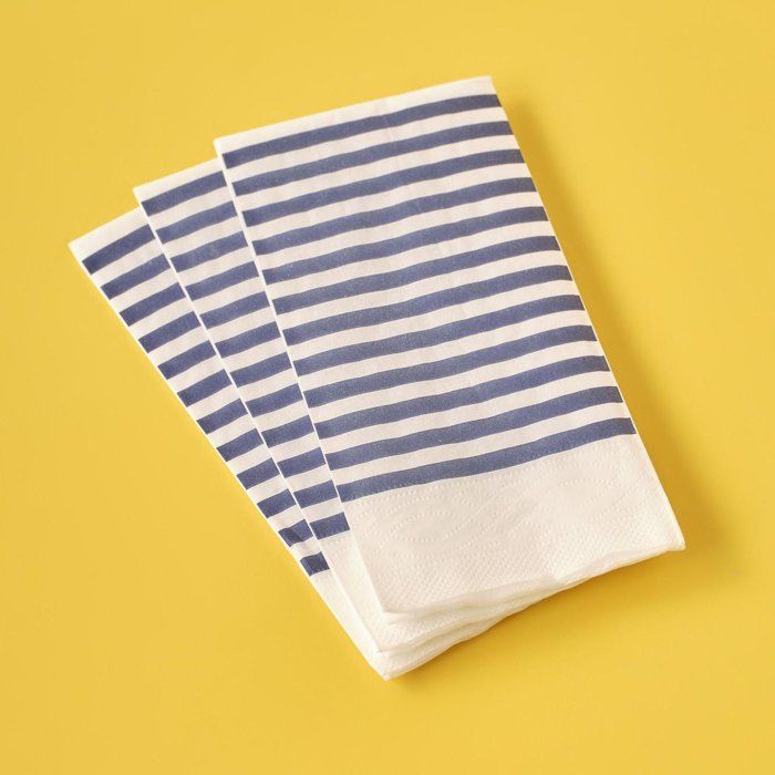 Navy Marin Lot de 25 Serviettes Bleu (33x33 cm)