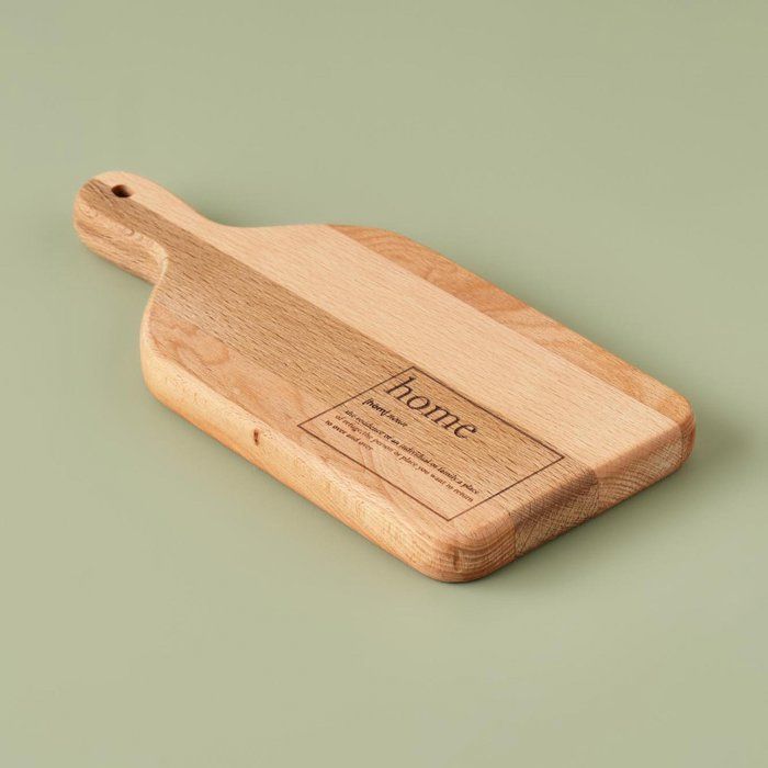 Petite planche à découper en bois naturel (25,5x11,5 cm)