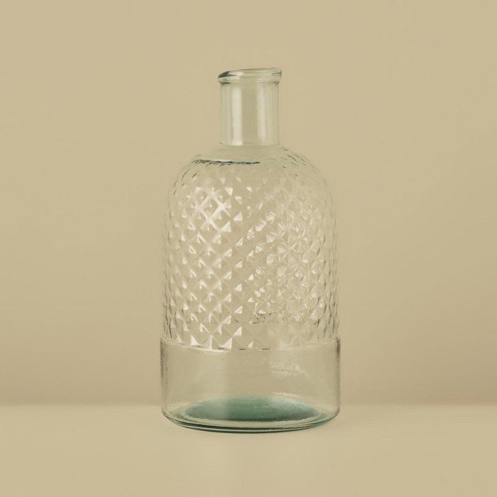 Vase en verre recyclé Marin Vita naturel (23x12 cm)