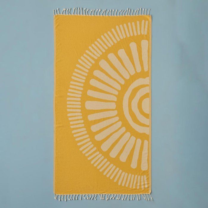 100% Coton Finn Peshtemal Jaune (90x170 cm)