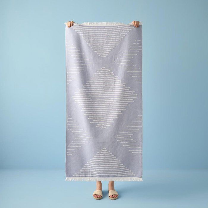 Serviette de plage violon bleu (75x150 cm)