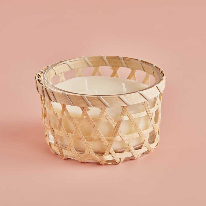 Bougie - BELLA MAISON - Alexi - Beige - Bambou - 13x8 cm
