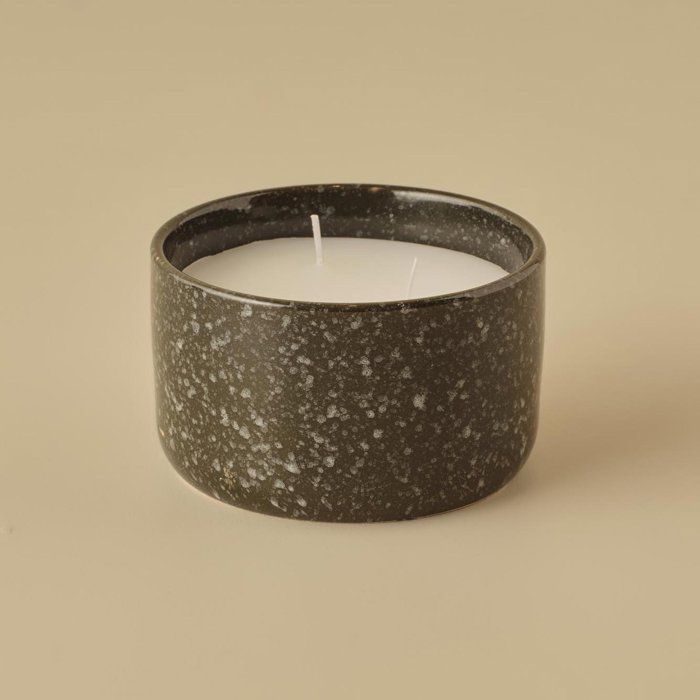 Bougie parfumée menthe et eucalyptus gris (12x12x7 cm)