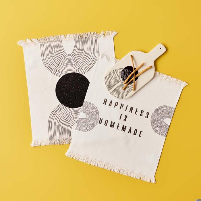 Lot de 2 chiffons de séchage Graphic Line Anthracite (40x50 cm)