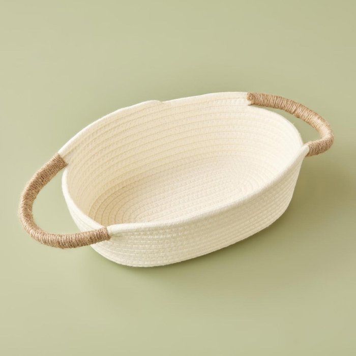 Panier - Montana - Ivoire Blanc - 31x21x8 cm - 100% Coton - Lavable à 30°