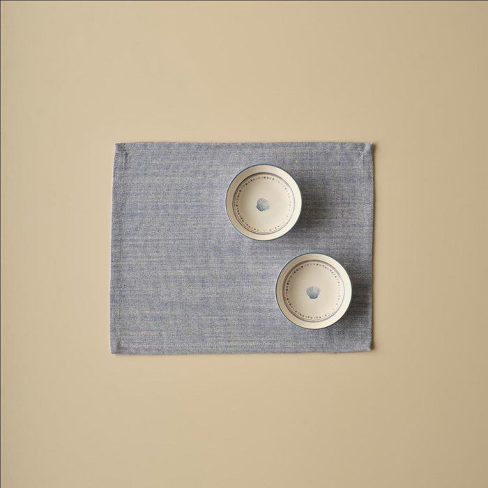 Set de table - Basic - Bleu marine - 35x45 cm - 100% coton - Lavable en machine