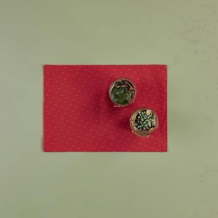 Set de table - Paula - Rouge - 35x50 cm - Synthétique - Carré