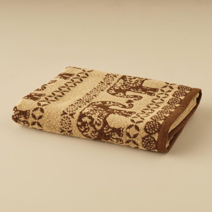 Serviette de bain Africana Marlin 100% coton marron (70x120 cm)