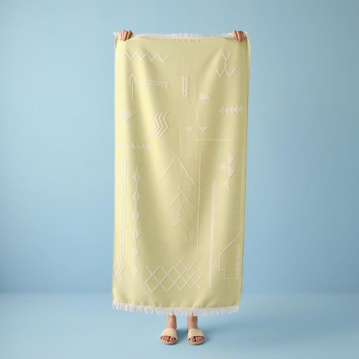 Serviette de plage Luino vert (75x150 cm)