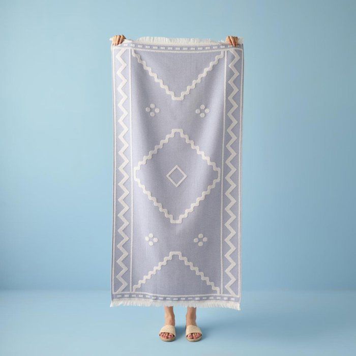 Serviette de plage Serena bleu (75x150 cm)