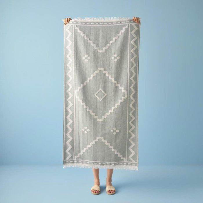 Serviette de plage Serena vert (75x150 cm)