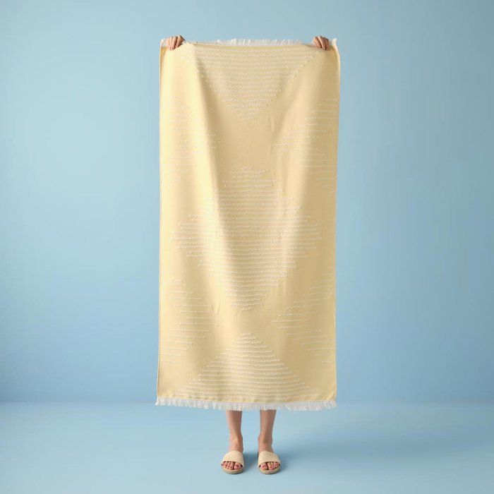 Serviette de plage violon jaune (75x150 cm)
