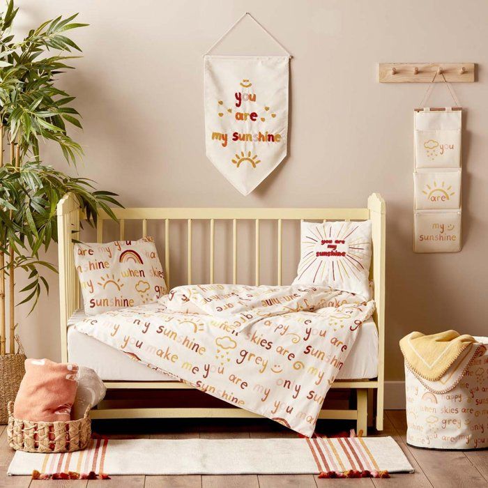 Parure de lit bébé Ranforce Sunshine 100% coton jaune (100x150 cm)
