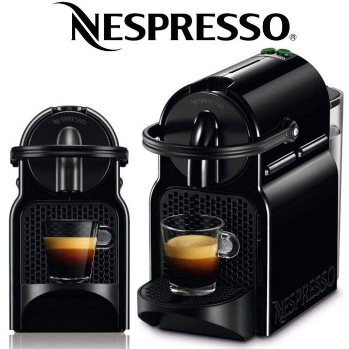 Nespresso INISSIA, Cafetière À Capsules, Haute Pression, 19 Bar, Couleur Noir, Livré Sans Capsules