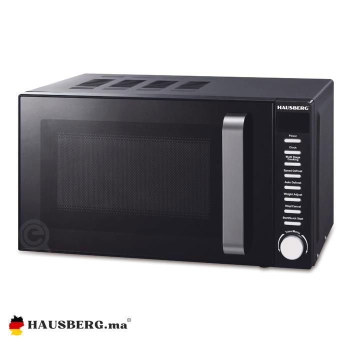 Micro-Ondes Électrique 20 Litres Noir (700W) - Hausberg HB-8003
