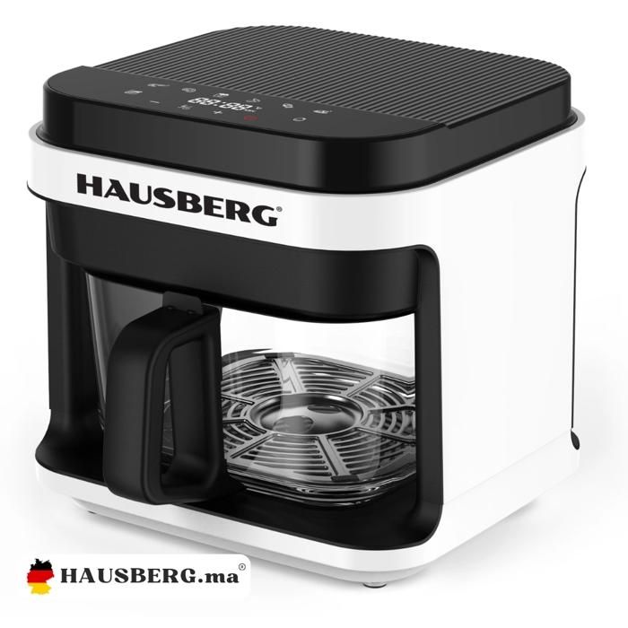 HAUSBERG-FRITEUSE A AIR NUMÉRIQUE ÉLECTRIQUE AVEC POT EN VERRE 5,5 l