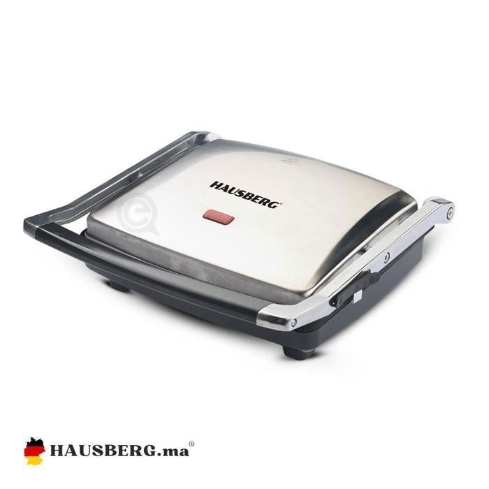 HAUSBERG-MACHINE A SANDWICH ET GRIL ELECTRQUE EN ACIER INOXYDABLE