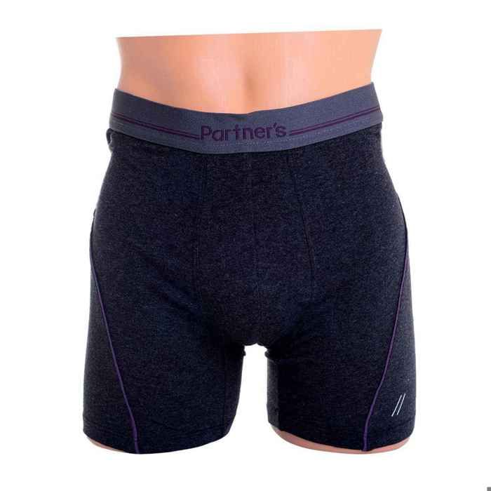 Boxer mi-long - PARTNER'S - 5855 - Gris anthracite - Soutien optimal - Pour homme