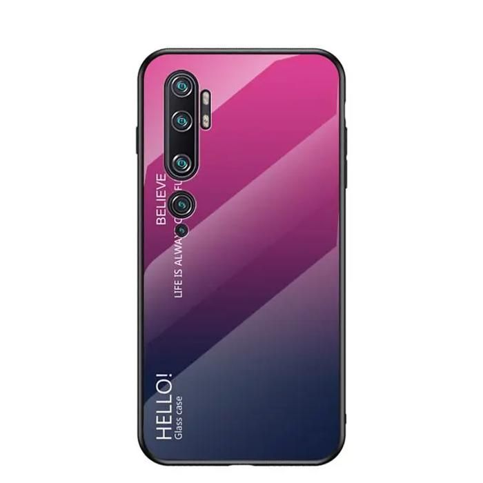 pour Xiaomi MI Note 10 Coque en Verre Trempé Etui Luxueux Pochette Anti-Choc MI Note10