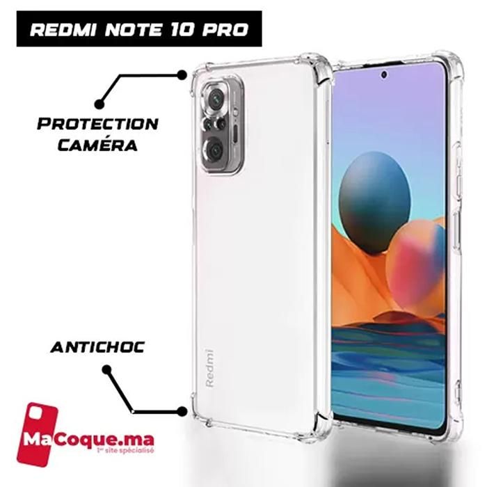 Coque Redmi Note 10 PRO Transparente Antichoc avec Protection Caméra
