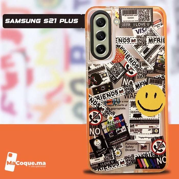 Coque Samsung S21 Plus Transparente SMILE Pochette Antichoc