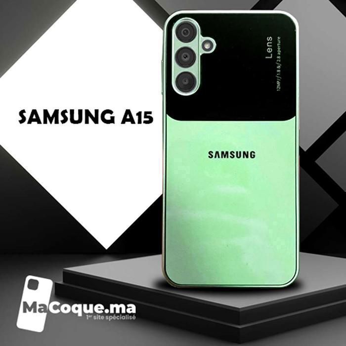 VERT Coque Samsung A15 /Filtre Poussière/Galvanisée