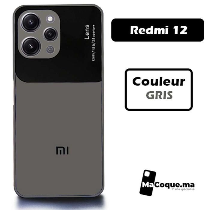 Gris Coque Redmi 12 Galvanisée