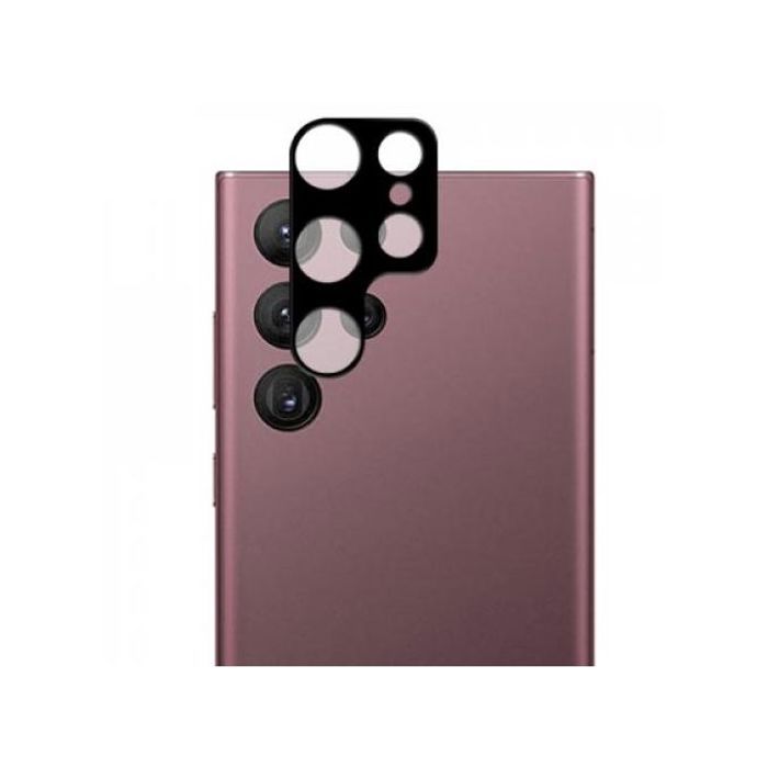 Protecteur caméra arrière pour Samsung Galaxy S24 Ultra 5G en verre trempé pour objectif (Noir)