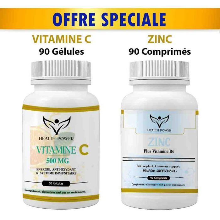 PACK ( ZINC 90 comprimés + VITAMINE C 90 Gélules )