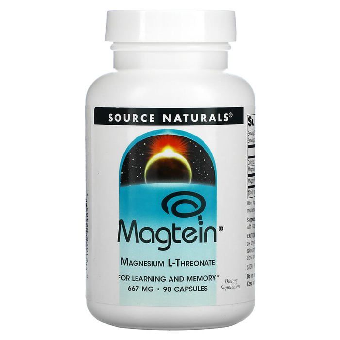 Magtein, L-Thréonate de magnésium, 667 mg, 90 capsules