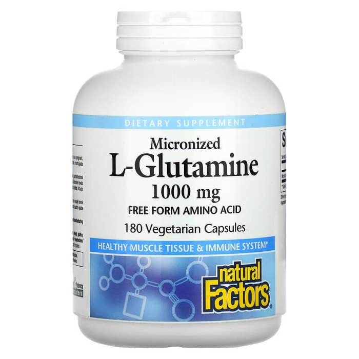 L-Glutamine Micronisée, 1000 mg, 180 Vegetarian Capsules