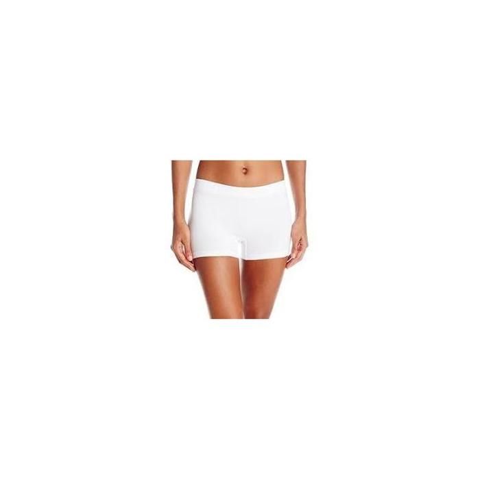 Short en coton - MARQUE - Modèle - 100% coton - Doux et confortable - Blanc - Marjane Mall - Image 1