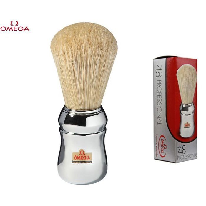 Omega Blaireau de rasage Chrome barbe en poils purs Pinceau de Rasage 48 professional