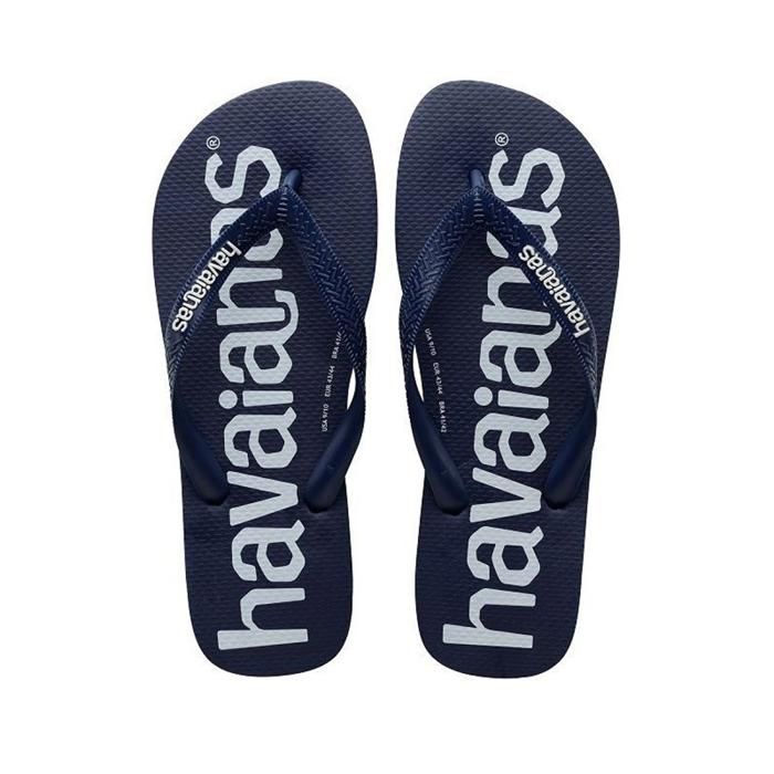 Tongs - HAVAIANAS - TOP LOGOMANIA - Couleur NAVY BLUE - Caoutchouc - Pour Homme