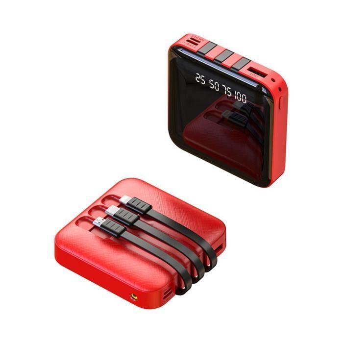 Mini Batterie Externe 20000mAh, Power Bank avec mini-affichage numérique à trois lignes
