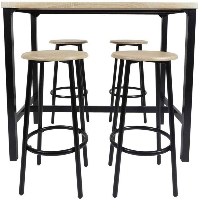 TABLE + 4 TABOURETS LOKA