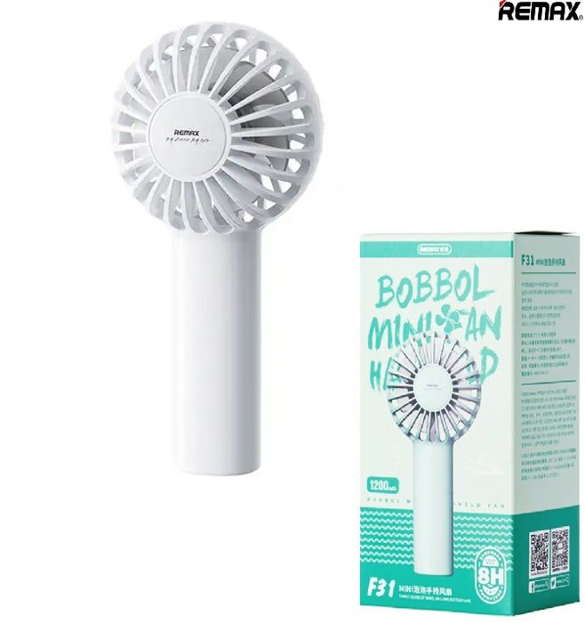 Remax Mini Bubble Ventilateur portatif rechargable F31 – Blanc