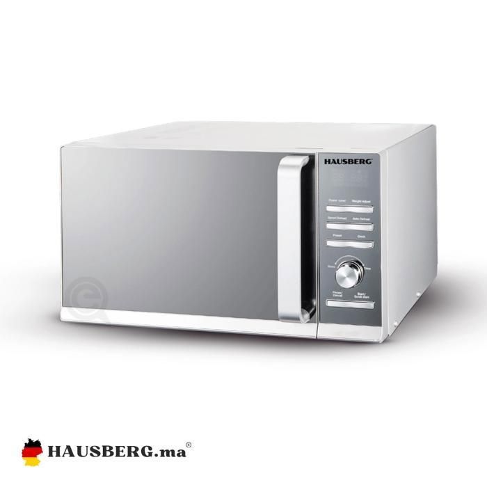 Four a Micro Onde Hausberg Grise 20 Litres Numérique Electrique - HB-8004 - (1200W)