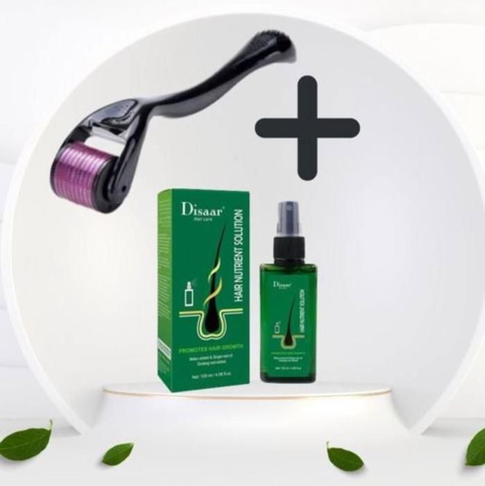 Pack Disaar Jaysuing Spray de traitement naturel pour les cheveux, 120ML avec DERMA ROLLER