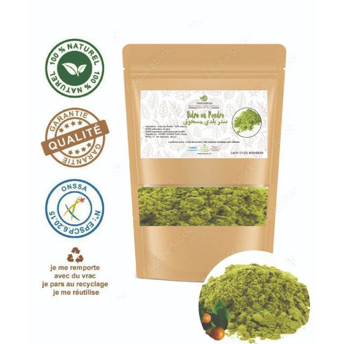 HERBO IDRISSI Feuille de Sidr jujubier en Poudre , Cheveux et corps 200g