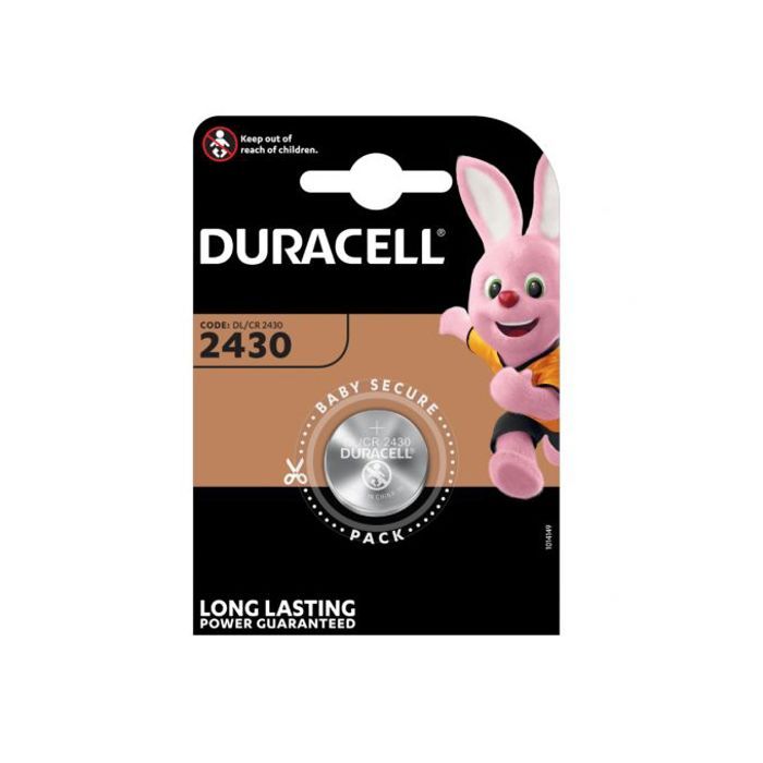 Duracell CR2430 DL2430 Piles Lithium Coin Cell Battery 1 Pack