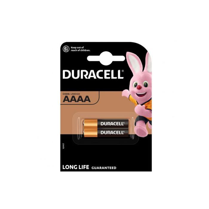 Duracell Piles AAAA MN2500 alcaline 1,5V, lot de 2 (LR8D425), pour stylets numériques (Suface Pen), dispositifs médicaux et phares