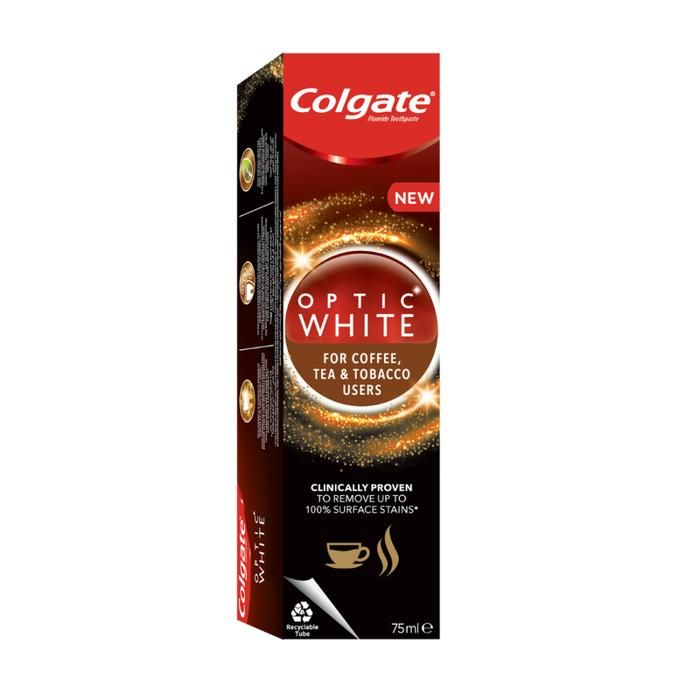 Dentifrice Colgate Optic White Coffee, Tea & Tobacco