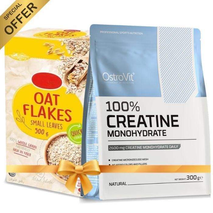 Creatine Monohydrate 300 g Naturel + Oat My Day Oatmeal 200g