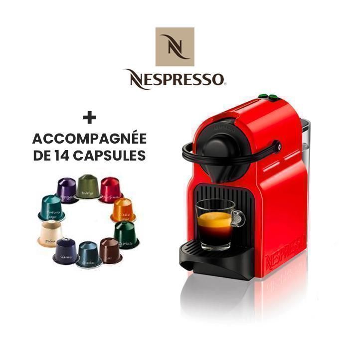 MACHINE A CAFE INISSIA ROUGE NESPRESSO + 14 Capsules