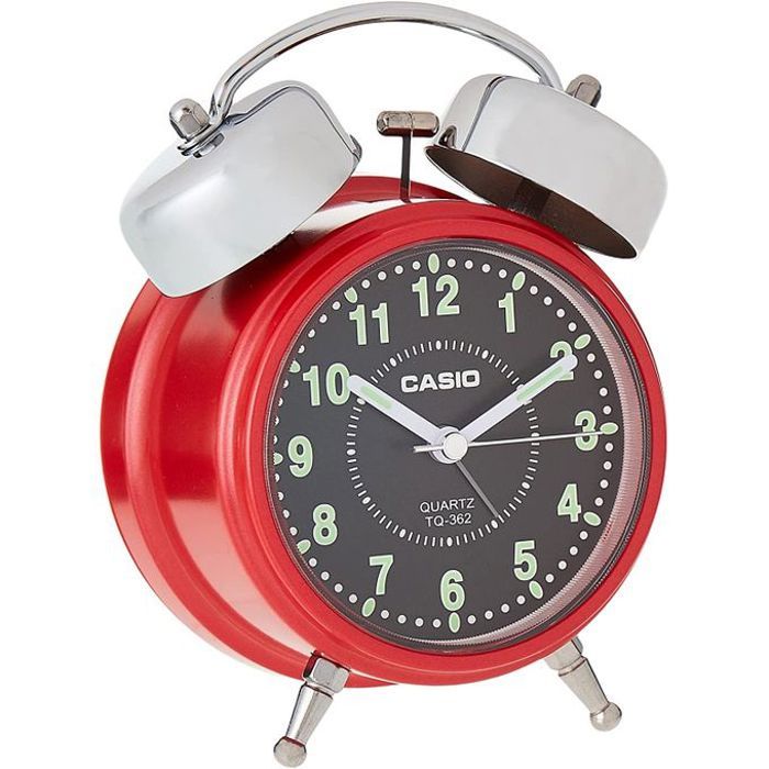 Casio Horloge Reveil Alarme analogique tq-362 signal fonction snooze Lampe fluorescente